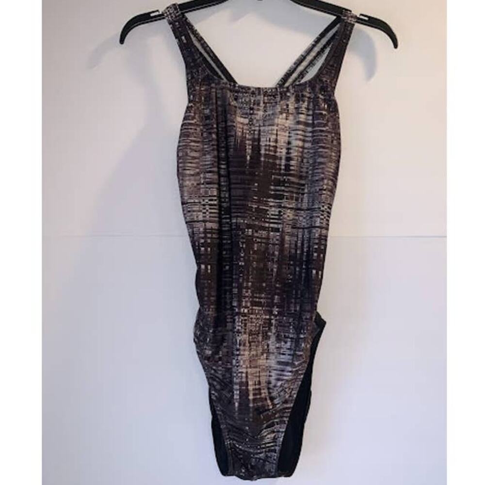 Speedo Eco One Piece Swimsuits Black, White and Gray size 30